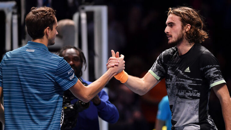 Noch nicht ganz auf einem grünen Zweig: Daniil Medvedev und Stefanos Tsitsipas