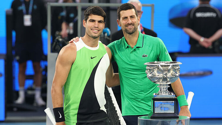 Bei den Australian Open standen sich Alcaraz und Djokovic im Finale gegenüber