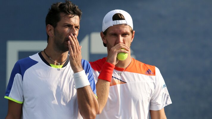 Mit Julian Knowle bei den US Open 2013