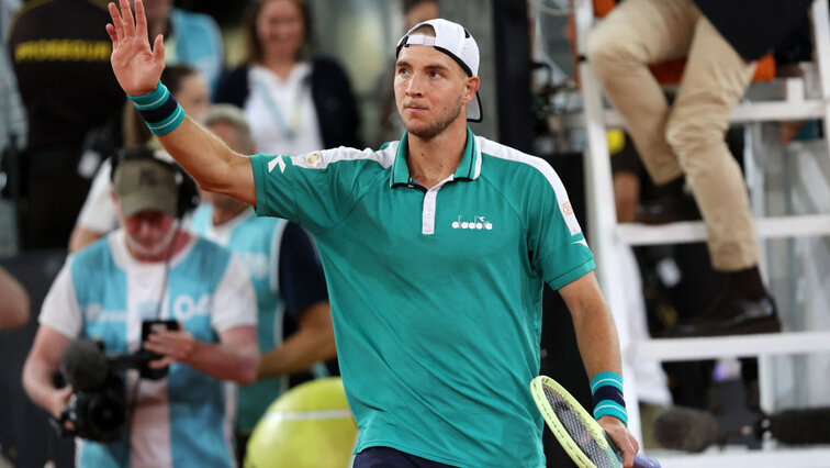 Jan-Lennard Struff feiert seine Siege in Madrid eher zurückhaltend Jan-Lennard Struff feiert seine Siege in Madrid eher zurückhaltend