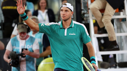 Jan-Lennard Struff feiert seine Siege in Madrid eher zurückhaltend Jan-Lennard Struff feiert seine Siege in Madrid eher zurückhaltend