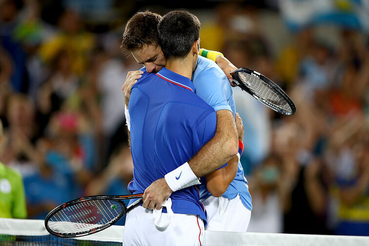 Novak Djokovic and Juan Martin del Potro at the Olympic Games in Rio de Janeiro