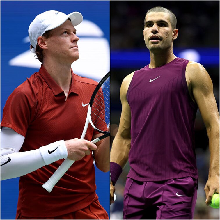 Auf dem Matchcourt können sich Sinner und Alcaraz erst im Finale begegnen Auf dem Matchcourt können sich Sinner und Alcaraz erst im Finale begegnen