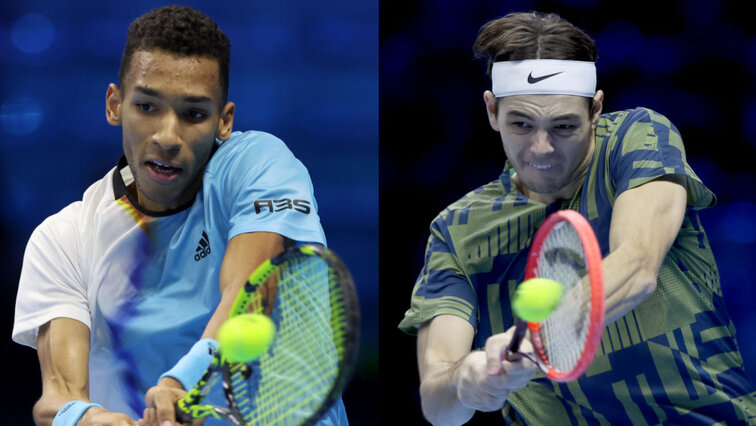 Im letzten Match der grünen Gruppe treffen Félix Auger-Aliassime und Taylor Fritz aufeinander