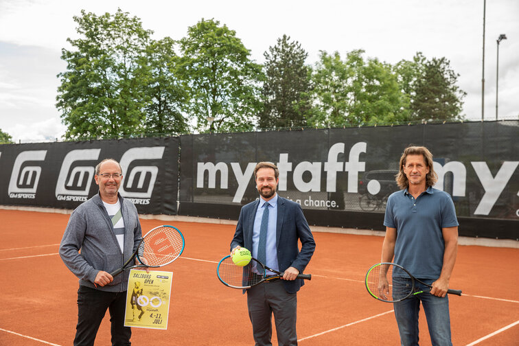 Turnierdirektor Günter Schwarzl, Sportlandesrat Stefan Schnöll und Veranstalter Gerald Mandl (v.l.) 