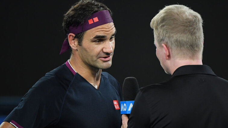 Roger Federer and Jim Courier in Australia