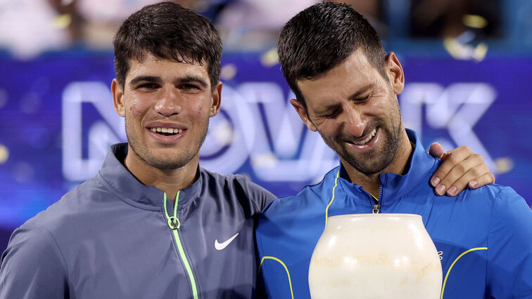 Carlos Alcaraz und Novak Djokovic treffen zum fünften Mal aufeinander Carlos Alcaraz und Novak Djokovic treffen zum fünften Mal aufeinander