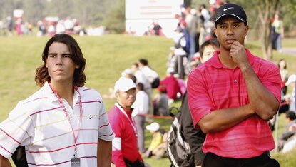 Rafael Nadal und Tiger Woods vor ein paar Jahren in Shanghai Rafael Nadal und Tiger Woods vor ein paar Jahren in Shanghai