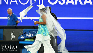 Naomi Osaka legte einen spektakulären Auftritt hin