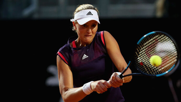 Kristina Mladenovic musste in die Halle ausweichen