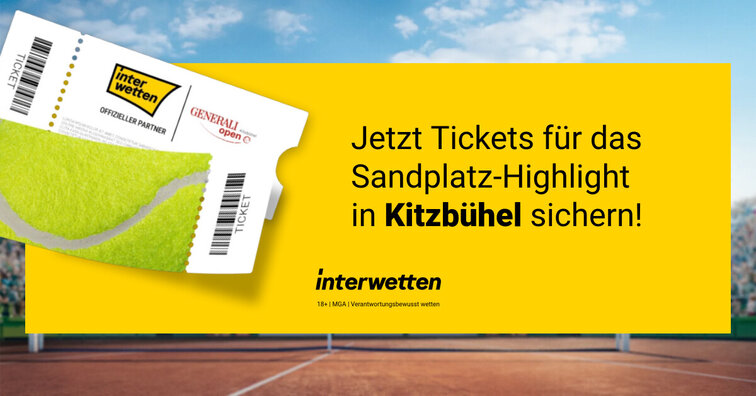 Mit interwetten könnt Ihr bei den Generali Open 2026 live dabei sein
