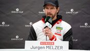 Davis-Cup-Kapitän Jürgen Melzer bei der Pressekonferenz in Tokio