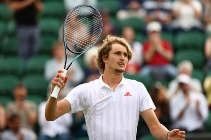 Alexander Zverev steht in Wimbledon in der zweiten Woche