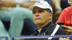 Toni Nadal während seiner Zeit als Coach von Rafael