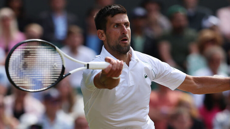 Novak Djokovic am Dienstag in Wimbledon Novak Djokovic am Dienstag in Wimbledon