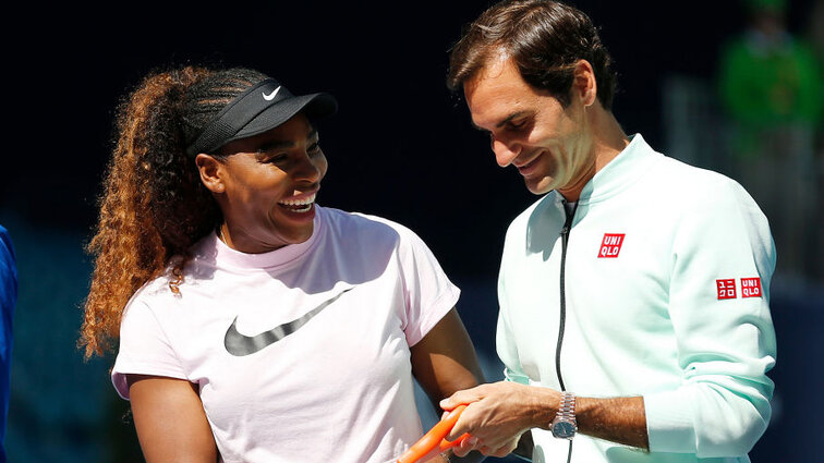 Serena Williams und Roger Federer werden Montagabend aufspielen