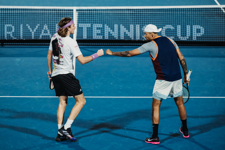 Eine schwer zu verstehende Beziehung: Stefanos Tsitsipas und Nick Kyrgios A relationship difficult to understand: Stefanos Tsitsipas and Nick Kyrgios