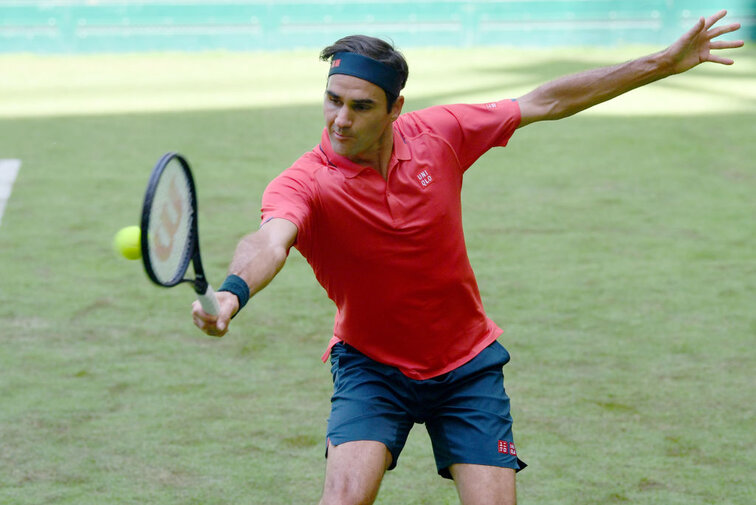 Roger Federer beim ATP-500-Turnier in Halle
