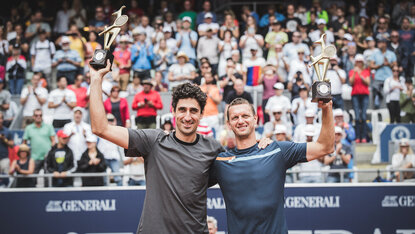 2019 triumphierten Philipp Oswald (links) und Filip Polasek (rechts) im Doppel bei den Generali Open. Mia Knoll