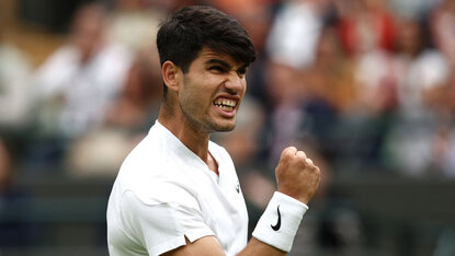 Carlos Alcaraz am Freitag in Wimbledon Carlos Alcaraz am Freitag in Wimbledon