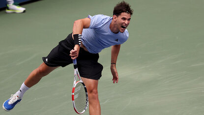 Dominic Thiem bei seinem bislang letzten Match in Flushing Meadows gegen Ben Shelton Dominic Thiem bei seinem bislang letzten Match in Flushing Meadows gegen Ben Shelton