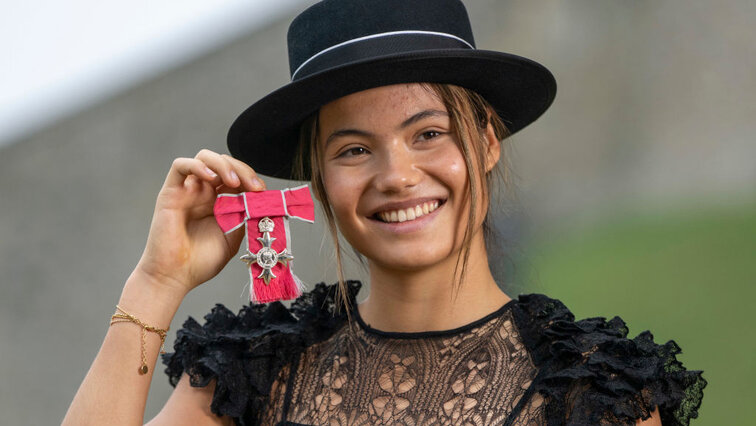 Emma Raducanu, recent Member of the Order of the British Empire