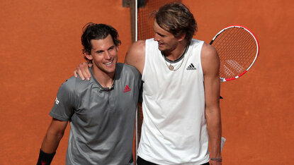 Dominic Thiem und Alexander Zverev in Madrid 2021