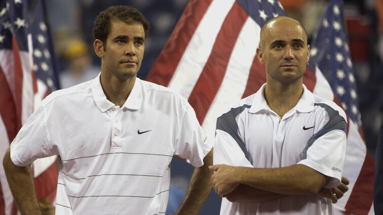 Two of the greatest of all tennis times: Pete Sampras and Andre Agassi