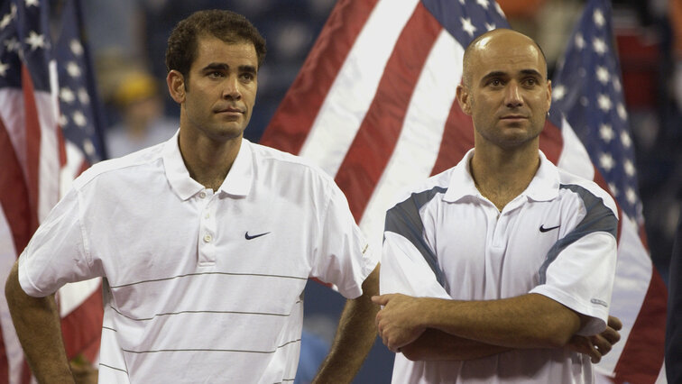 Zwei der Allergrößten aller Tenniszeiten: Pete Sampras und Andre Agassi