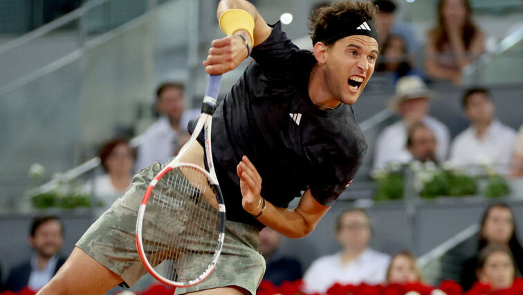 Dominic Thiem on Saturday night in Madrid