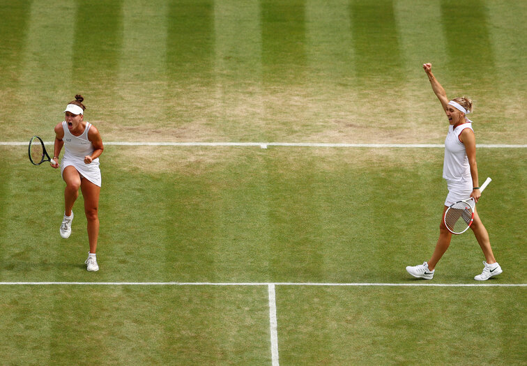 Veronika Kudermetova and Elina Vesnina have reached the Wimbledon final