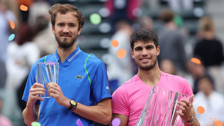 Finalist Daniil Medvedev und Champion Carlos Alcaraz in Indian Wells 2023