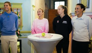 Lilli Tagger, Anastasia Potapova, Sinja Kraus und Tatjana Maria am Sonntag in Linz