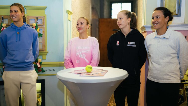 Lilli Tagger, Anastasia Potapova, Sinja Kraus und Tatjana Maria am Sonntag in Linz Lilli Tagger, Anastasia Potapova, Sinja Kraus und Tatjana Maria am Sonntag in Linz