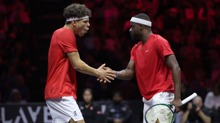 Beim Laver Cup haben Ben Shelton und Frances Tiafoe gemeinsam gedoppelt Beim Laver Cup haben Ben Shelton und Frances Tiafoe gemeinsam gedoppelt