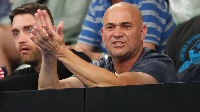 Andre Agassi at the Australian Open 2019