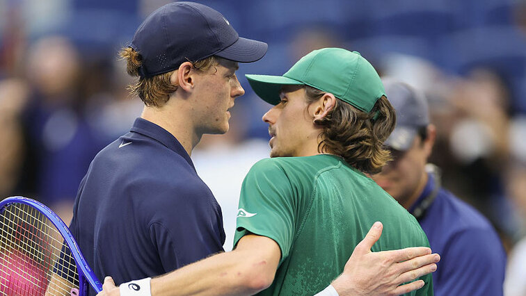 Jannik Sinner und Alex de Minaur zuletzt beim Turnier in Peking