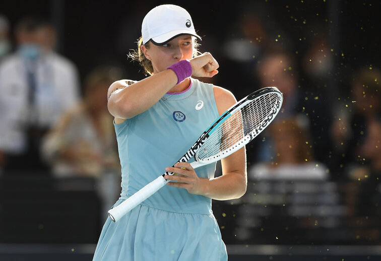 Iga Swiatek celebrated her second WTA title at the Adelaide WTA 500 event