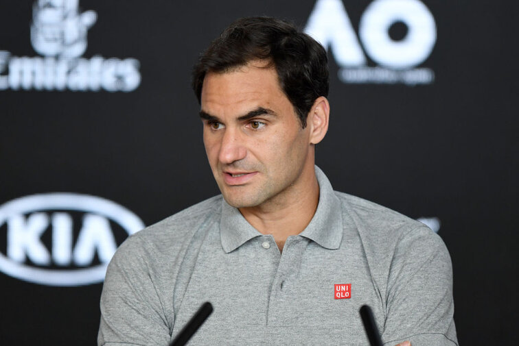 Roger Federer bei den Australian Open in Melbourne 