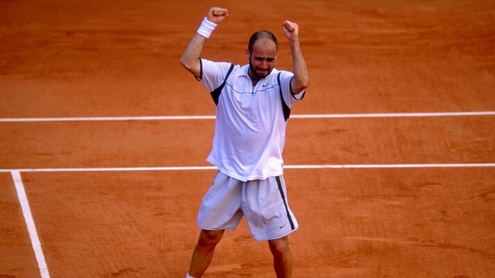 Andre Agassi bei den French Open