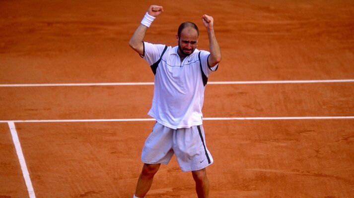 Andre Agassi at the French Open