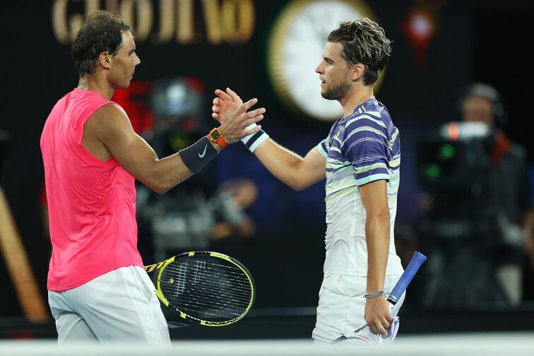 Dominic Thiem und Rafael Nadal werden wohl in Abu Dhabi auf die große Tennisbühne zurückkehren Dominic Thiem und Rafael Nadal werden wohl in Abu Dhabi auf die große Tennisbühne zurückkehren