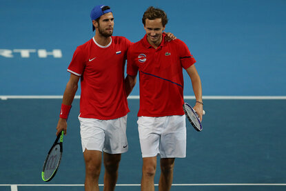 Zusammen mit Andrey Rublev sorgen Karen Khachanov und Daniil Medvedev aktuell im russischen Tennissport für Furore Zusammen mit Andrey Rublev sorgen Karen Khachanov und Daniil Medvedev aktuell im russischen Tennissport für Furore