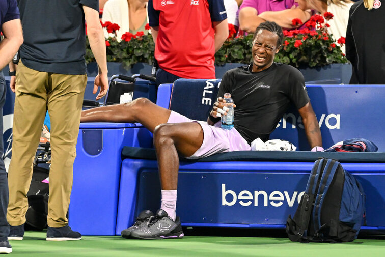 Gael Monfils musste beim ATP-Masters-1000-Turnier in Montreal mit schmerzverzerrtem Gesicht aufgeben