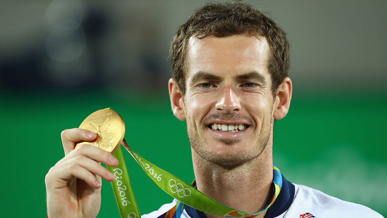 Andy Murray with his gold medal 2016 in Rio de Janeiro