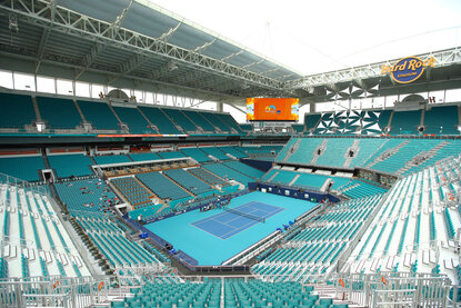 In diesem Stadion wird 2021 nicht gespielt werden Roger Federer ist in Miami der Titelverteidiger