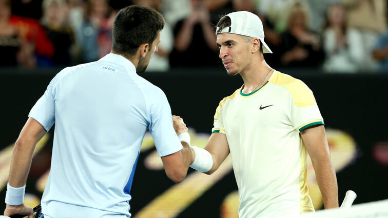Noavk Djokovic und Dino Prizmic bei den Australian Open 2024