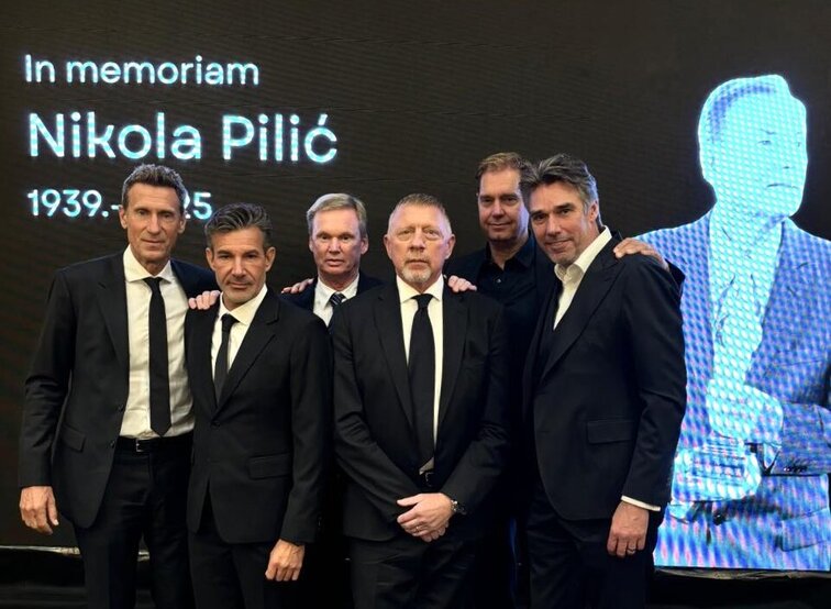 Patrik Kühnen, Carl-Uwe Steeb, Eric Jelen, Boris Becker, Marc-Kevin Goellner, Michael Stich Patrik Kühnen, Carl-Uwe Steeb, Eric Jelen, Boris Becker, Marc-Kevin Goellner, Michael Stich