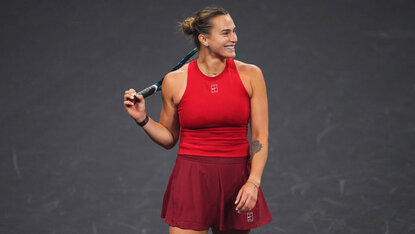 Im Finale des WTA-1000-Turniers in Miami wurde Aryna Sabalenka von etwas übereifrigen Landsleuten angefeuert. Getty Images