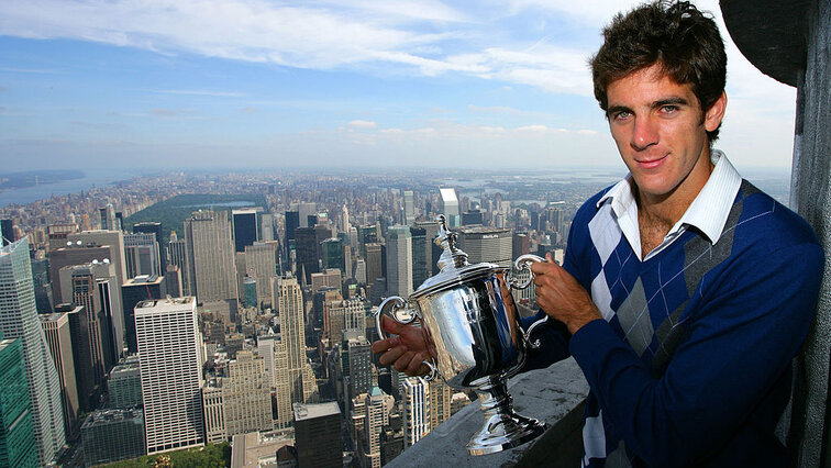 Juan Martin del Potro with his only Grand Slam trophy